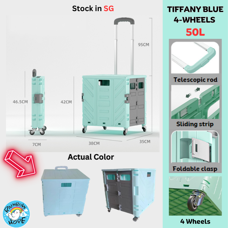 Shopping Trolley 360 Rotatable wheels with Cover 折叠购物手推车