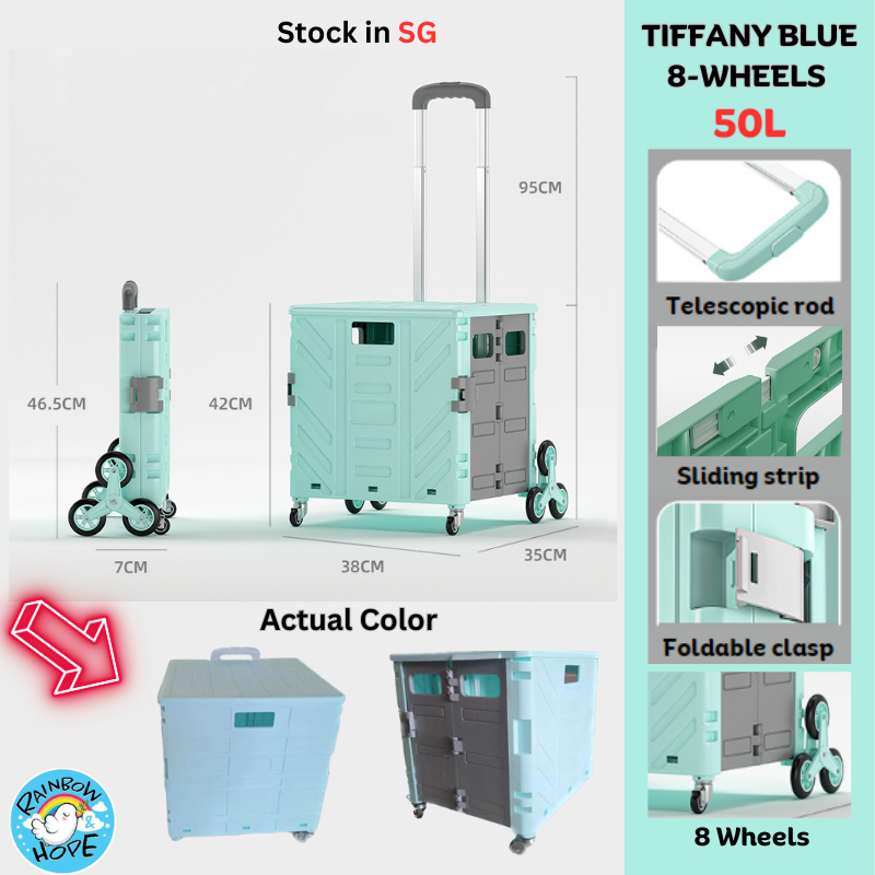 Shopping Trolley 360 Rotatable wheels with Cover 折叠购物手推车