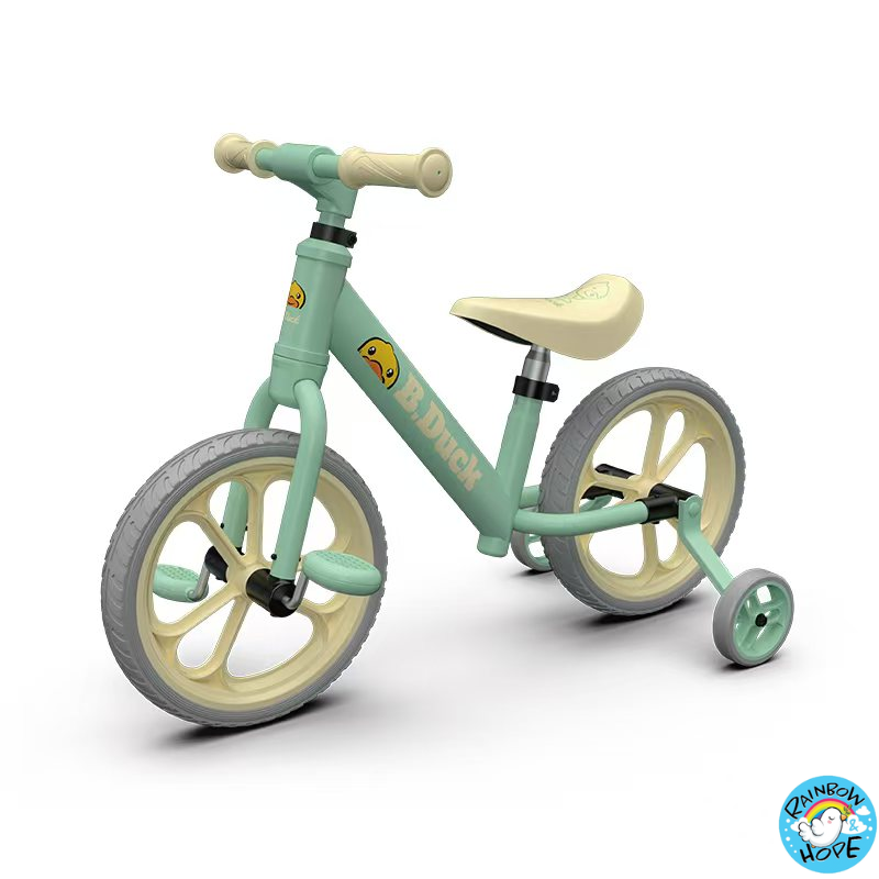 Luddy Little Yellow Duck 12 Inch Kids Bicycle with Training Wheels Removable 儿童自行车