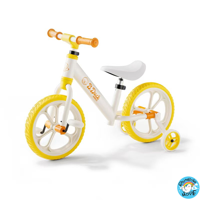 Luddy Little Yellow Duck 12 Inch Kids Bicycle with Training Wheels Removable 儿童自行车
