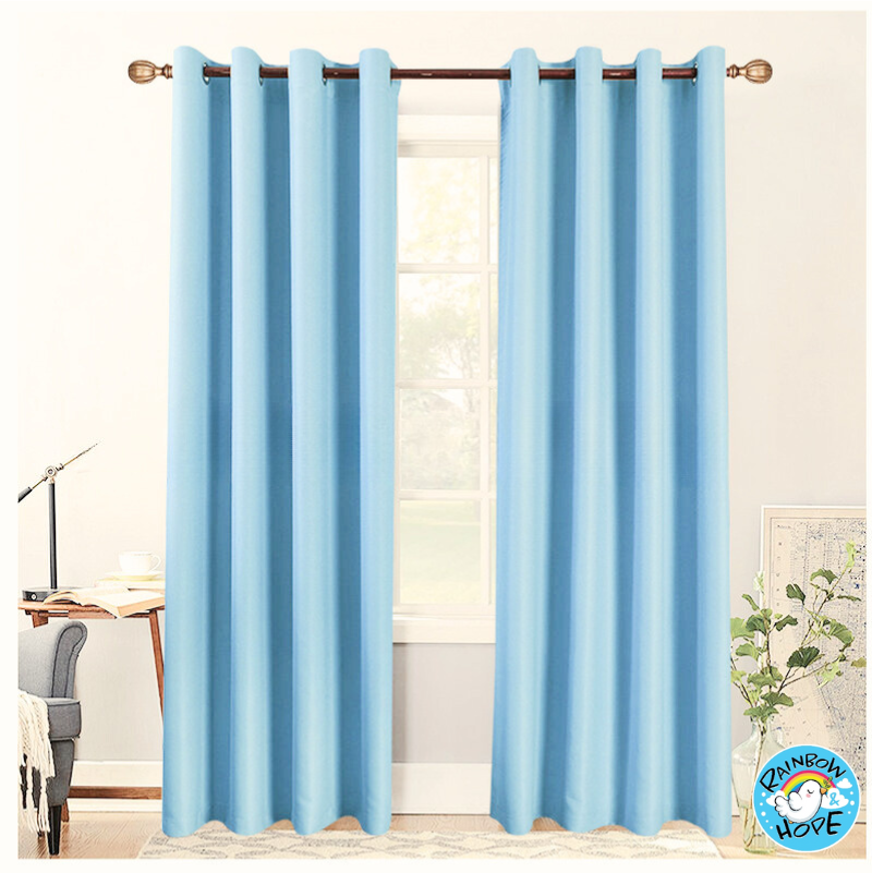 Solid Color 70%-90% Shading Blackout Curtain 纯色遮光隔热防晒窗帘