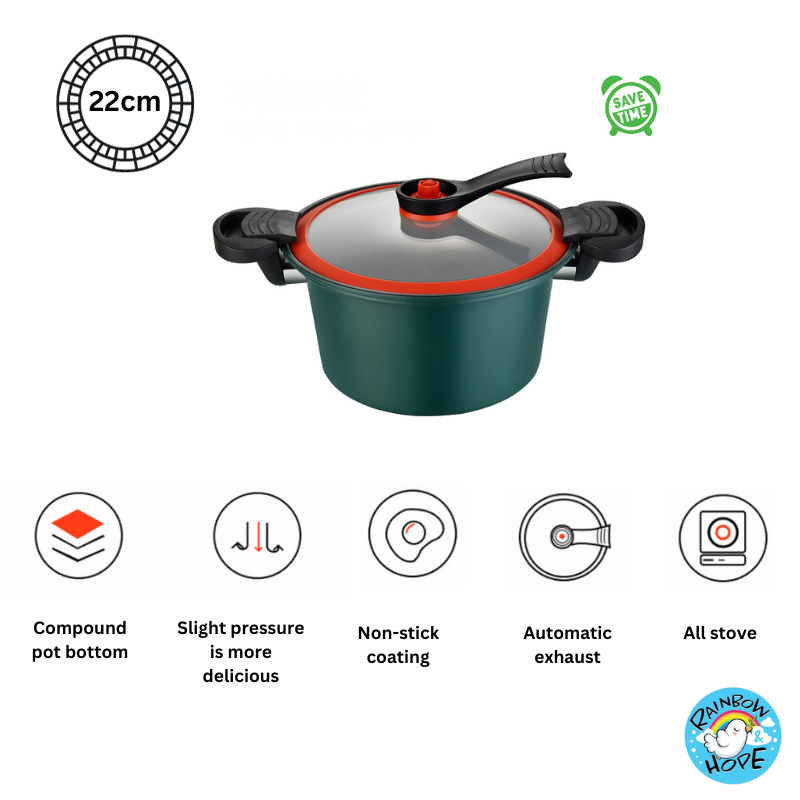 Multi-Function Non-Stick Micro Pressure Cooker Pot Sauce多功能不粘微型高压锅珐琅微压汤锅