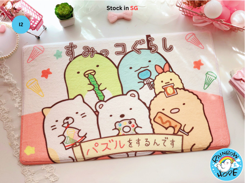 Cute Cartoon Absorbent Bath Mats Floor Mats Carpet 可爱卡通防滑地毯