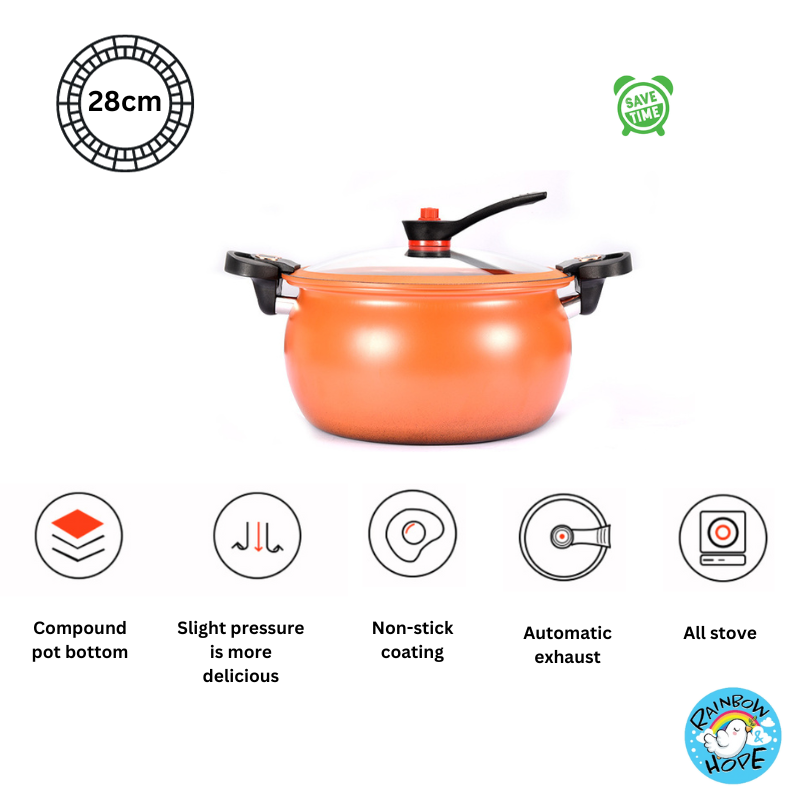 Multi-Function Non-Stick Micro Pressure Cooker Pot Sauce多功能不粘微型高压锅珐琅微压汤锅