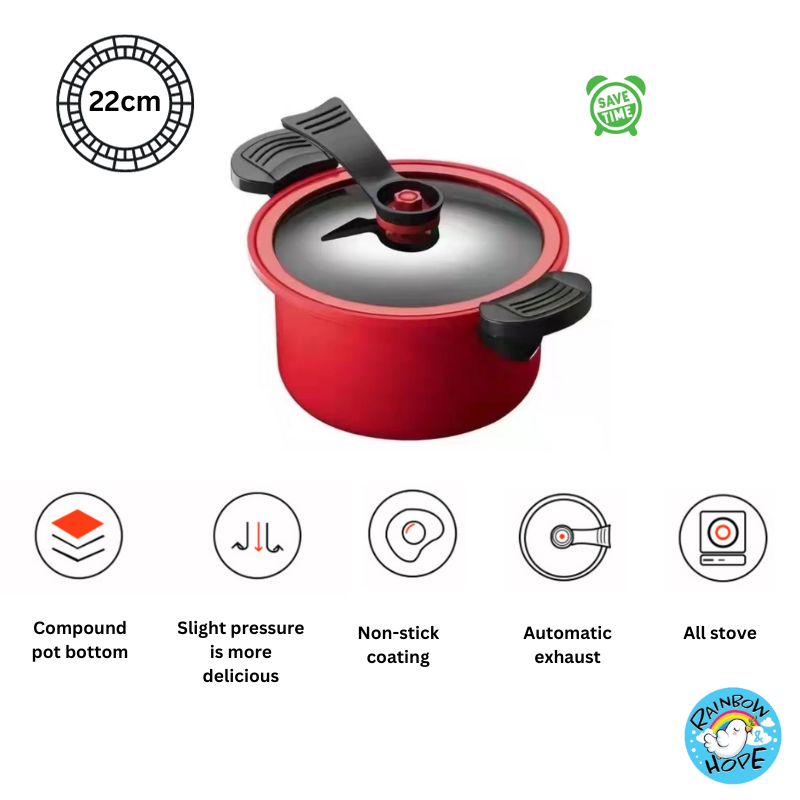 Multi-Function Non-Stick Micro Pressure Cooker Pot Sauce多功能不粘微型高压锅珐琅微压汤锅