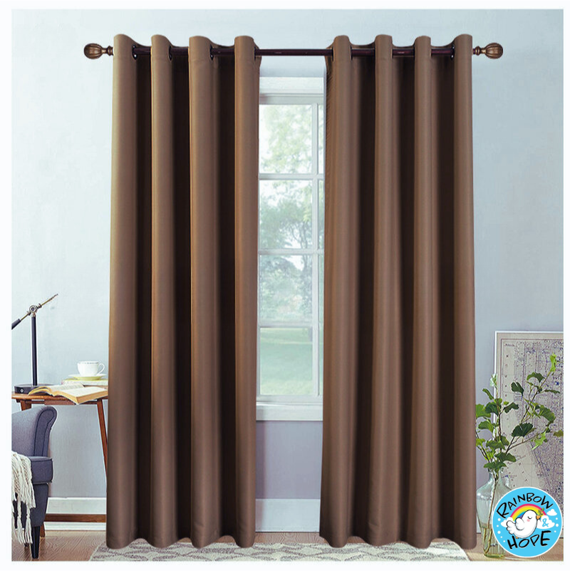 Solid Color 70%-90% Shading Blackout Curtain 纯色遮光隔热防晒窗帘