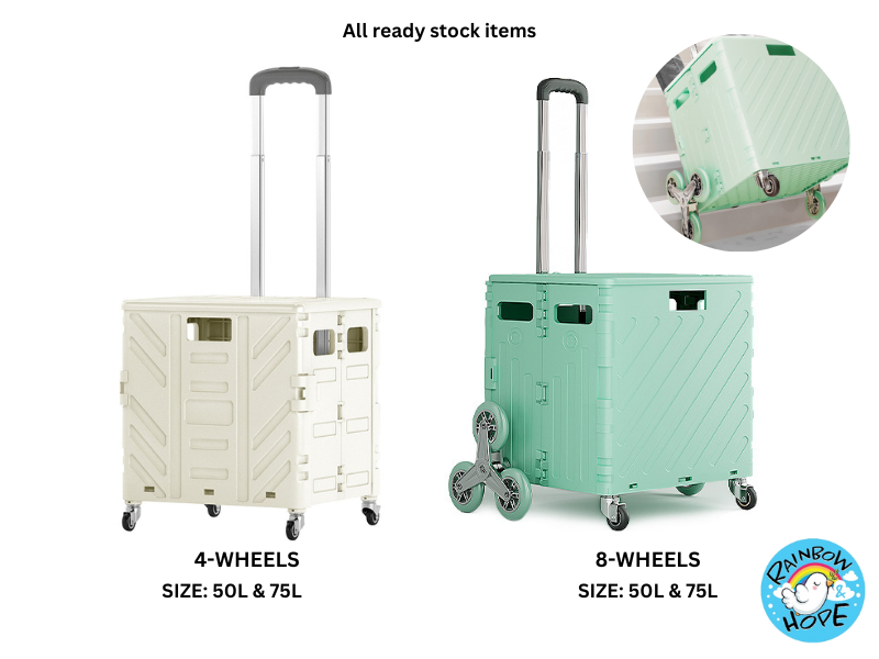 Shopping Trolley 360 Rotatable wheels with Cover 折叠购物手推车