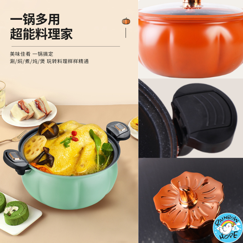 Multi-Function Non-Stick Micro Pressure Cooker Pot Sauce多功能不粘微型高压锅珐琅微压汤锅