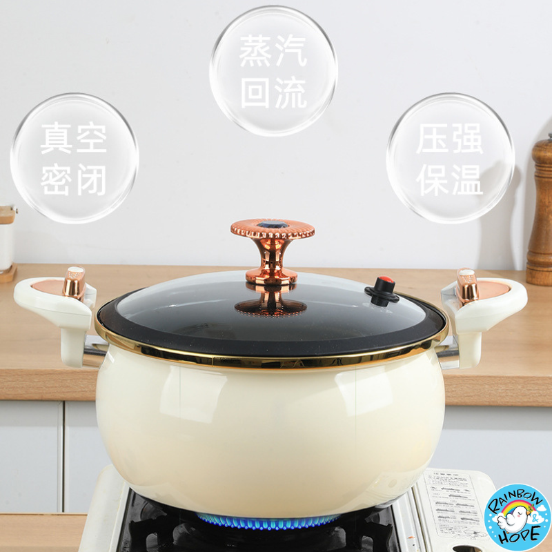 Multi-Function Non-Stick Micro Pressure Cooker Pot Sauce多功能不粘微型高压锅珐琅微压汤锅