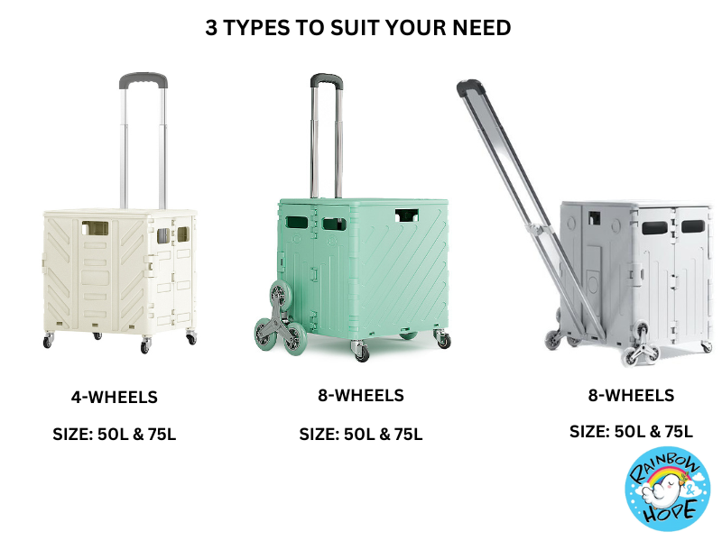 Shopping Trolley 360 Rotatable wheels with Cover 折叠购物手推车
