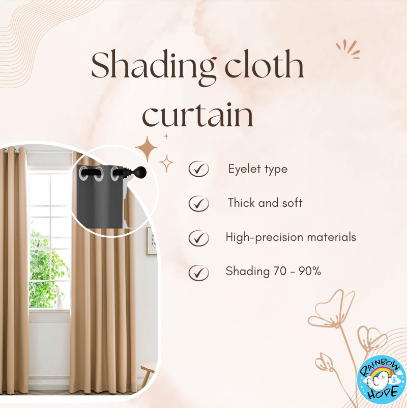 Solid Color 70%-90% Shading Blackout Curtain 纯色遮光隔热防晒窗帘