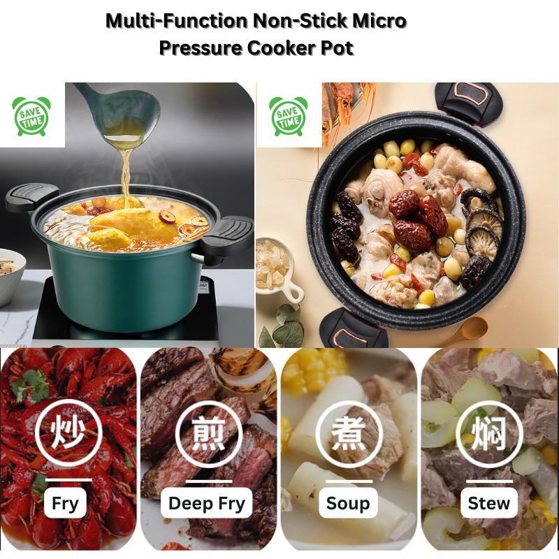Multi-Function Non-Stick Micro Pressure Cooker Pot Sauce多功能不粘微型高压锅珐琅微压汤锅