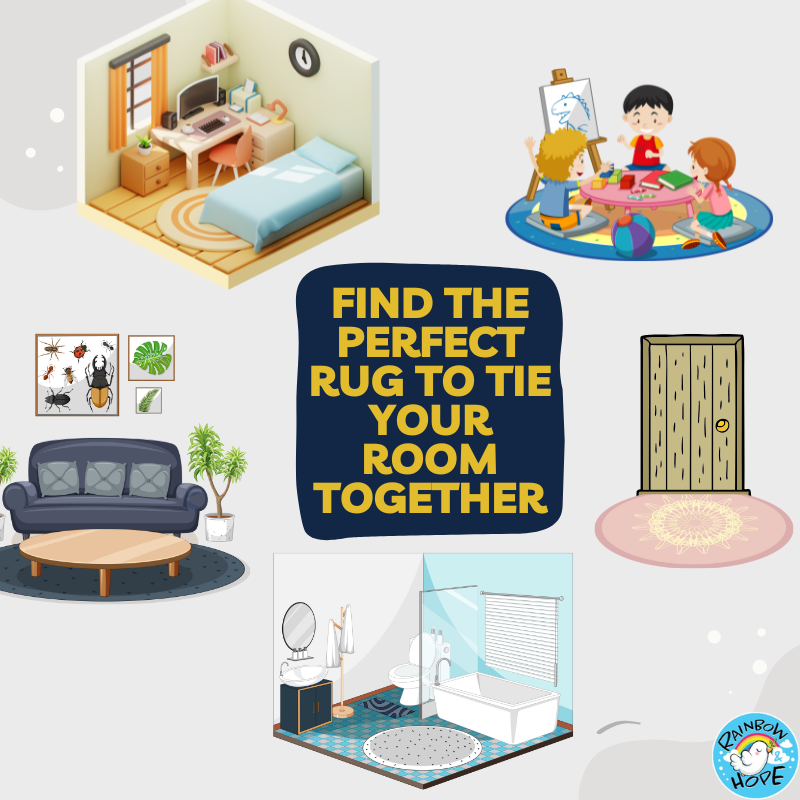80CM Round Floor Rugs Cute Cartoon Floor Mats 圆形地毯