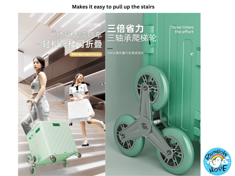 Shopping Trolley 360 Rotatable wheels with Cover 折叠购物手推车
