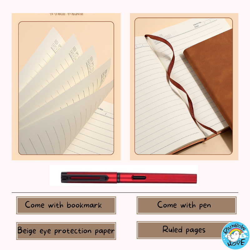 A5 PU Notebook Planner Lined Office/ Christmas Farewell Birth Gift 笔记本礼盒