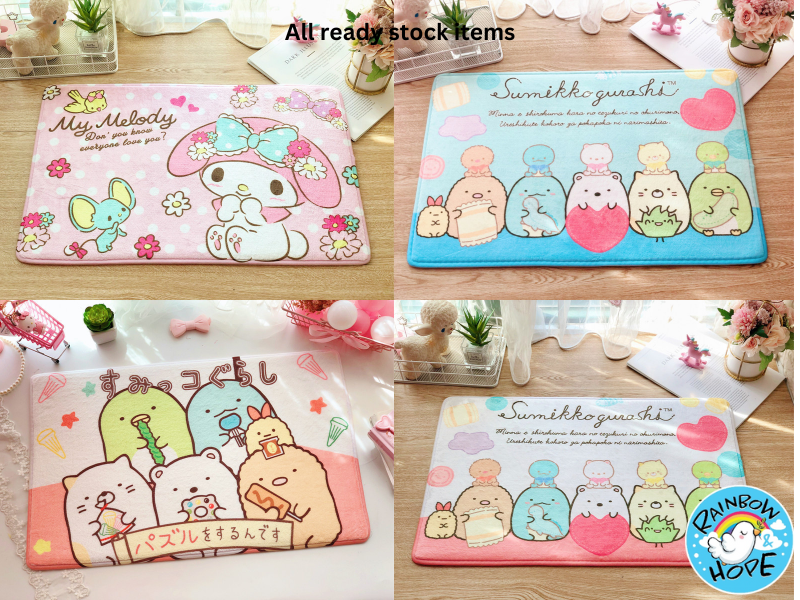 Cute Cartoon Absorbent Bath Mats Floor Mats Carpet 可爱卡通防滑地毯