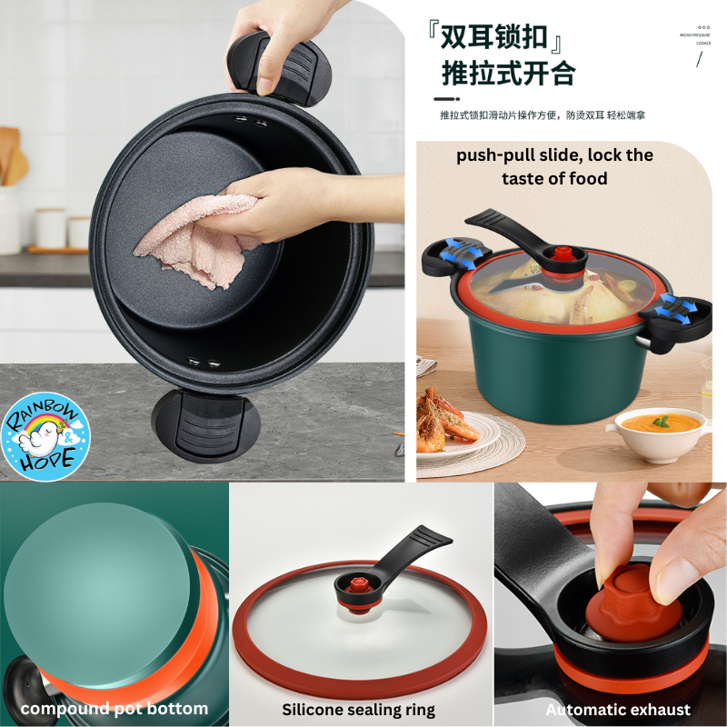 Multi-Function Non-Stick Micro Pressure Cooker Pot Sauce多功能不粘微型高压锅珐琅微压汤锅