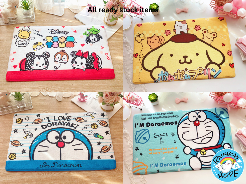Cute Cartoon Absorbent Bath Mats Floor Mats Carpet 可爱卡通防滑地毯