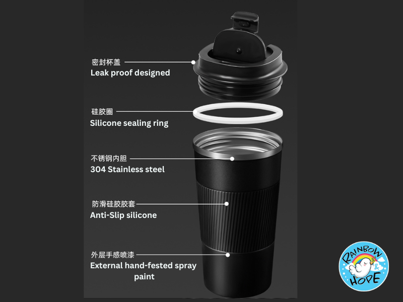 Stainless Steel Insulated Thermal Coffee Cup / Tumbler Mug 保温杯 / 咖啡杯