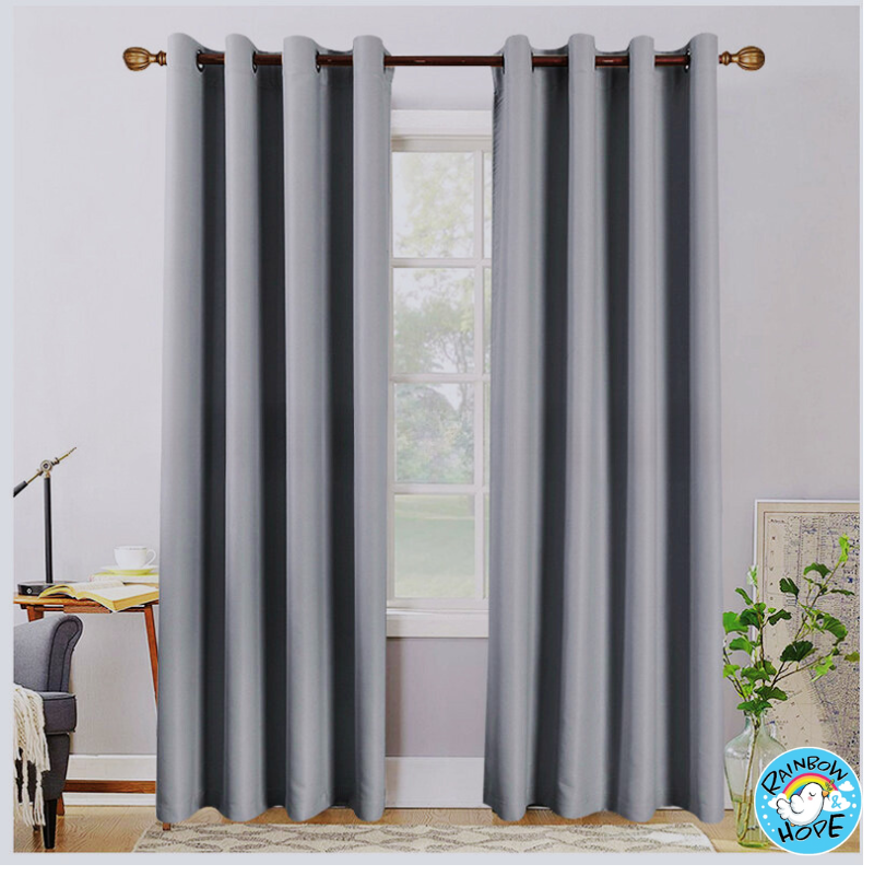 Solid Color 70%-90% Shading Blackout Curtain 纯色遮光隔热防晒窗帘