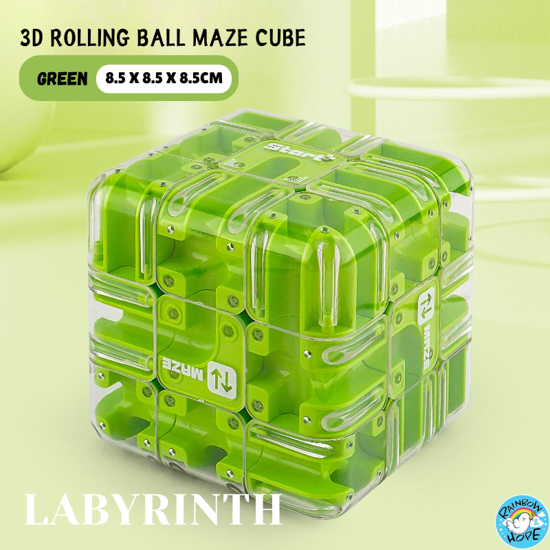 3D Ball Maze Rotating Puzzle Cube Kids Maze Cube Puzzle Ball滚珠迷宫魔方