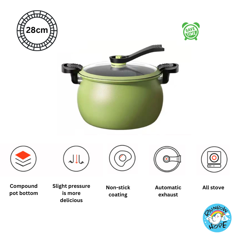 Multi-Function Non-Stick Micro Pressure Cooker Pot Sauce多功能不粘微型高压锅珐琅微压汤锅