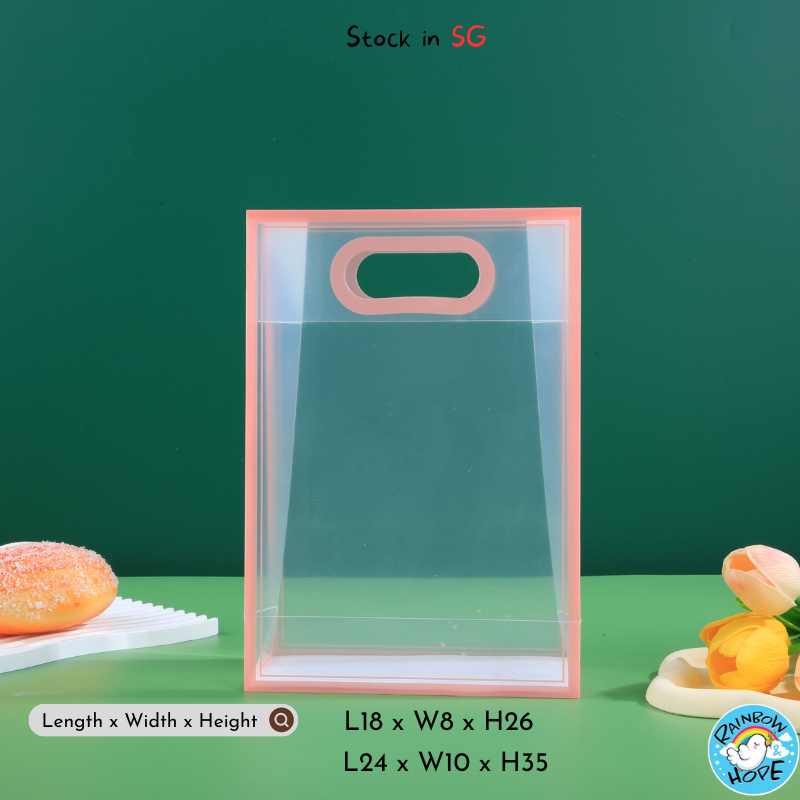 Frosted Plastic Gift Bag Birthday Party Goodie Bag Carrying Bag 礼物/结婚/喜庆/祝福礼袋/伴手礼袋/礼品袋