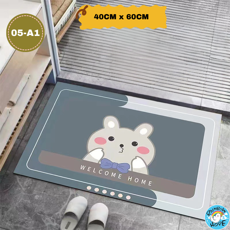 Non-Slip Diatomaceous Earth Mat Bathroom Floor Mat Ultra Absorbent硅藻泥防滑地垫
