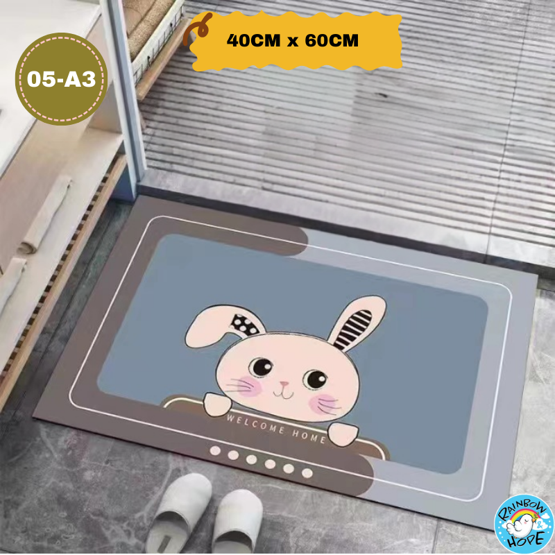 Non-Slip Diatomaceous Earth Mat Bathroom Floor Mat Ultra Absorbent硅藻泥防滑地垫