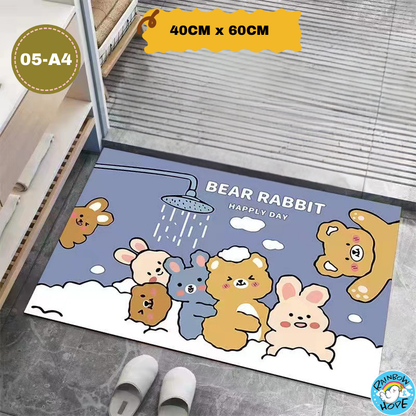 Non-Slip Diatomaceous Earth Mat Bathroom Floor Mat Ultra Absorbent硅藻泥防滑地垫