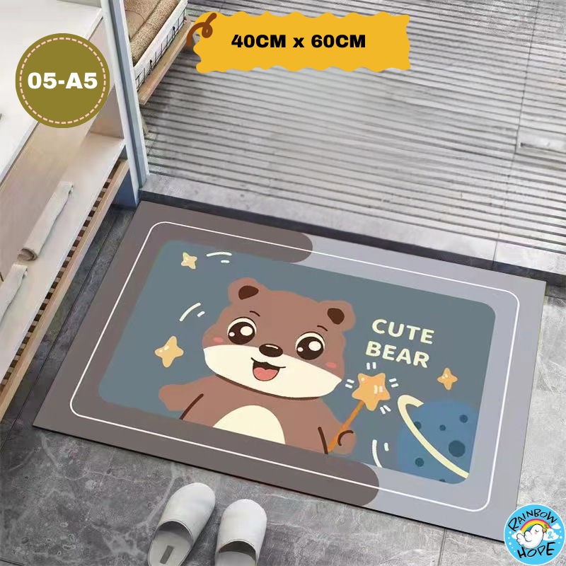 Non-Slip Diatomaceous Earth Mat Bathroom Floor Mat Ultra Absorbent硅藻泥防滑地垫