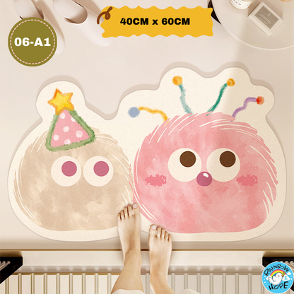 Non-Slip Diatomaceous Earth Mat Bathroom Floor Mat Ultra Absorbent硅藻泥防滑地垫