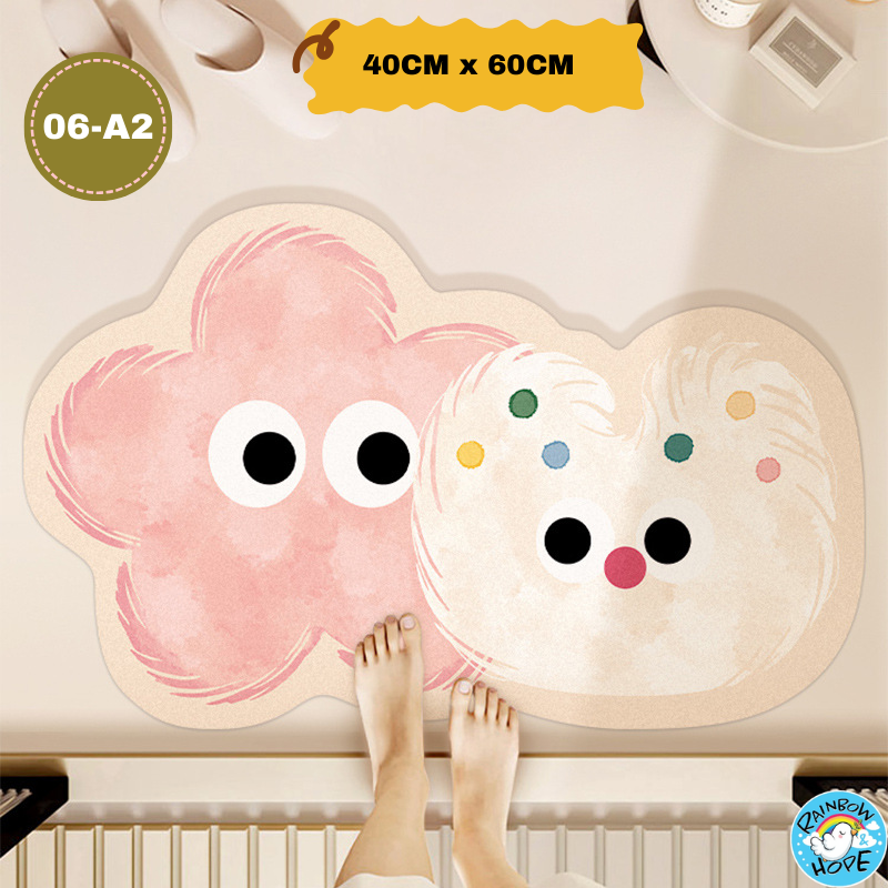 Non-Slip Diatomaceous Earth Mat Bathroom Floor Mat Ultra Absorbent硅藻泥防滑地垫
