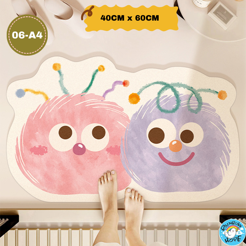 Non-Slip Diatomaceous Earth Mat Bathroom Floor Mat Ultra Absorbent硅藻泥防滑地垫