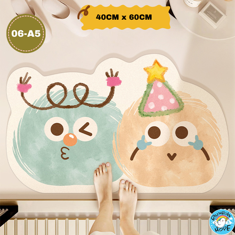 Non-Slip Diatomaceous Earth Mat Bathroom Floor Mat Ultra Absorbent硅藻泥防滑地垫