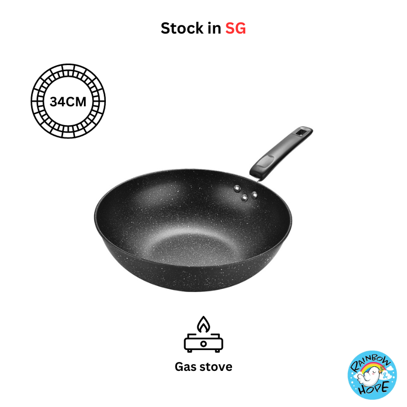 Non Stick Frying Pan Multi-Cooker Pot Woks Pancake Pan Steak Frying Pan 麦饭石不粘锅 平底炒菜锅