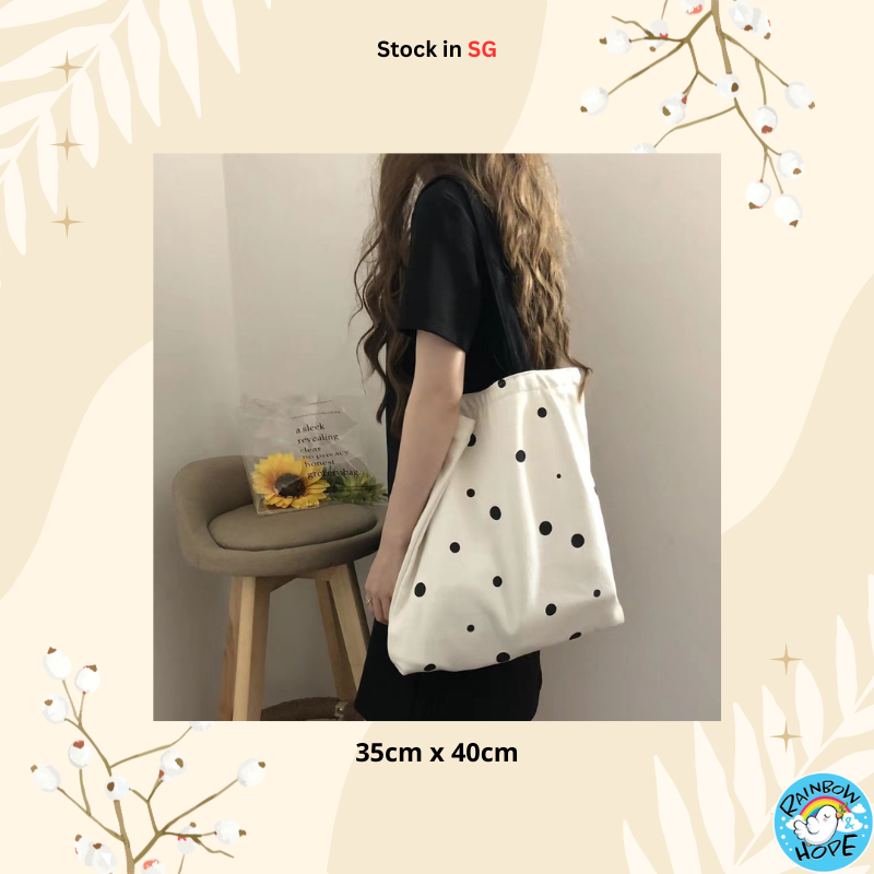 Canvas Shopping Bags/ Foldable Reusable Fabric Tote Bag 帆布包/ 单肩包/ 环保购物袋