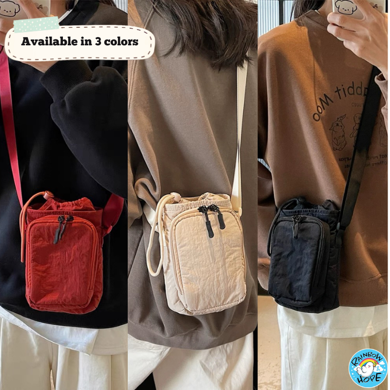 Water Bottle Bag, Bottle Puch with Drawstring Casual Sling Bag水壶手机包