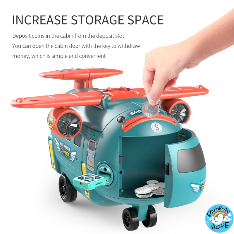 Airplane Toys For Children/ Airplane Car Toy with Piggy Bank变形飞机