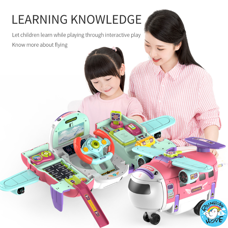 Airplane Toys For Children/ Airplane Car Toy with Piggy Bank变形飞机