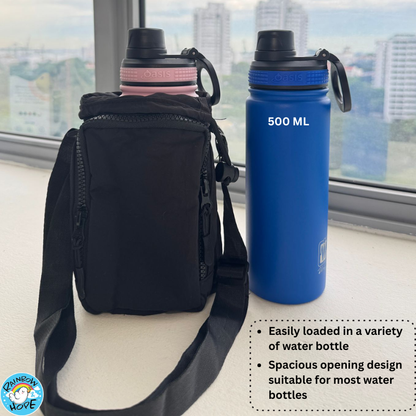 Water Bottle Bag, Bottle Puch with Drawstring Casual Sling Bag水壶手机包