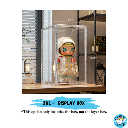 Display Box for Popmart Blind Box Removable Shelves Stackable with Magnetic Door 盲盒展示收纳盒可磁吸