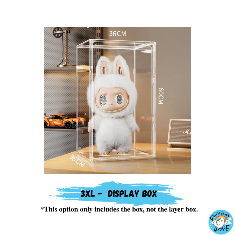 Display Box for Popmart Blind Box Removable Shelves Stackable with Magnetic Door 盲盒展示收纳盒可磁吸