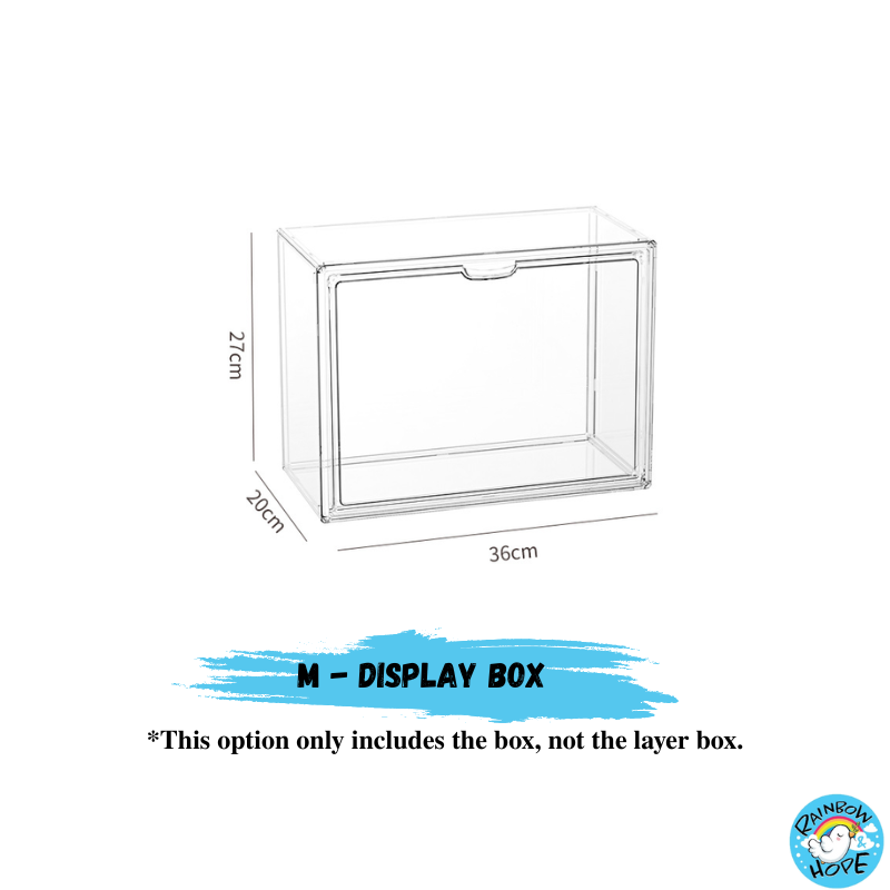Display Box for Popmart Blind Box Removable Shelves Stackable with Magnetic Door 盲盒展示收纳盒可磁吸