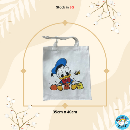 Canvas Shopping Bags/ Foldable Reusable Fabric Tote Bag 帆布包/ 单肩包/ 环保购物袋