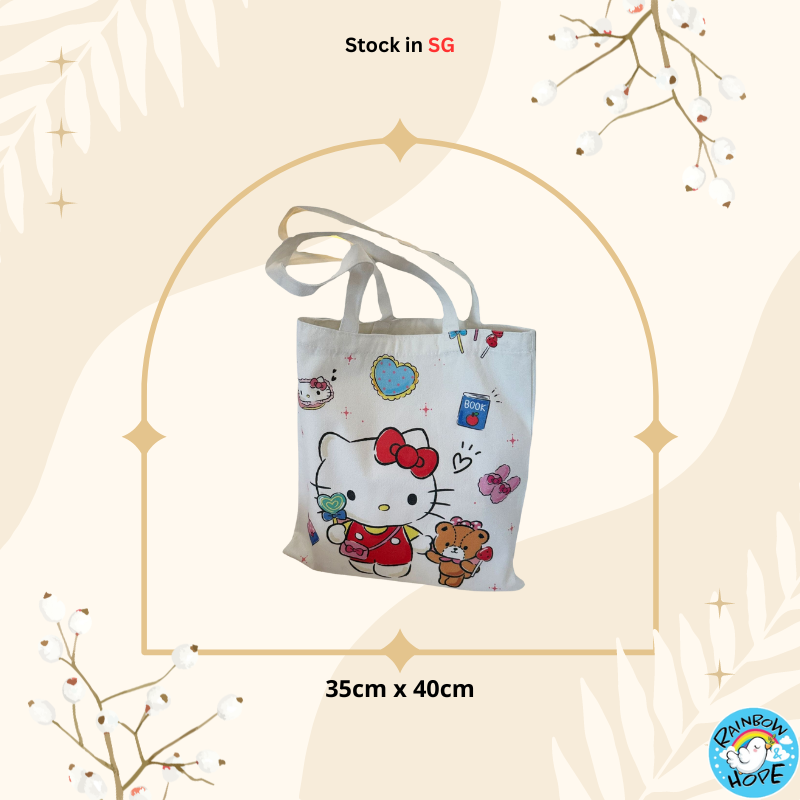 Canvas Shopping Bags/ Foldable Reusable Fabric Tote Bag 帆布包/ 单肩包/ 环保购物袋