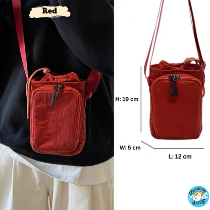 Water Bottle Bag, Bottle Puch with Drawstring Casual Sling Bag水壶手机包