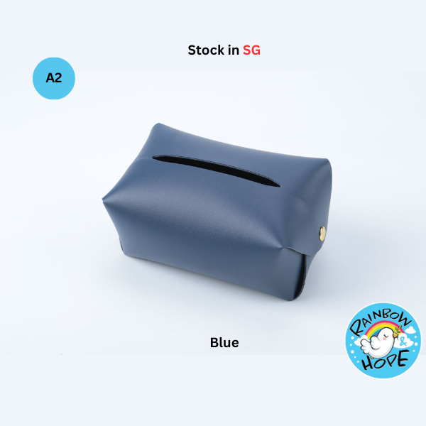 PU Leather Home Office Car Tissue Pouch Tissue Box Holder 皮革纸巾盒