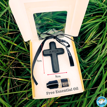 Christian Gift | Cross Shaped Scented Ornament | Emmanuel Pendant盼望迦南授权 十字架 走出旷野 车挂牌