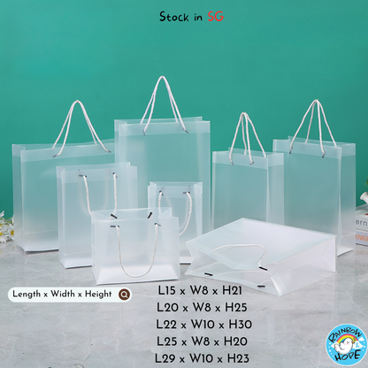 Frosted Plastic Gift Bag Birthday Party Goodie Bag Carrying Bag 礼物/结婚/喜庆/祝福礼袋/伴手礼袋/礼品袋